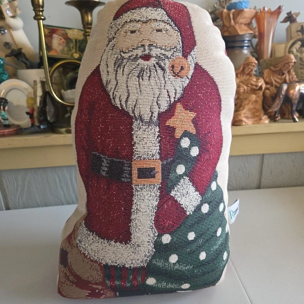 Vintage Riverdale Father Christmas Santa Claus Weighted Pillow 16